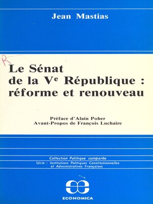 cover image of Le Sénat de la Ve République